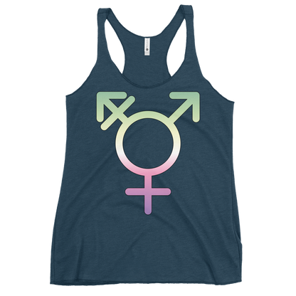 Transgender Symbol - Genderfae Pride Women's Racerback Tank