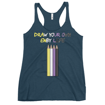 Draw Your Own Enby Life Women's Racerback Tank