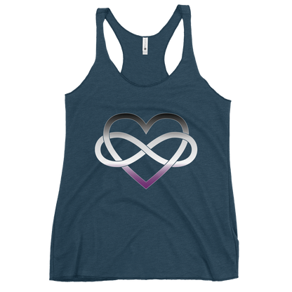 Polyamory Infinity Heart - Asexual/Demisexual Women's Racerback Tank