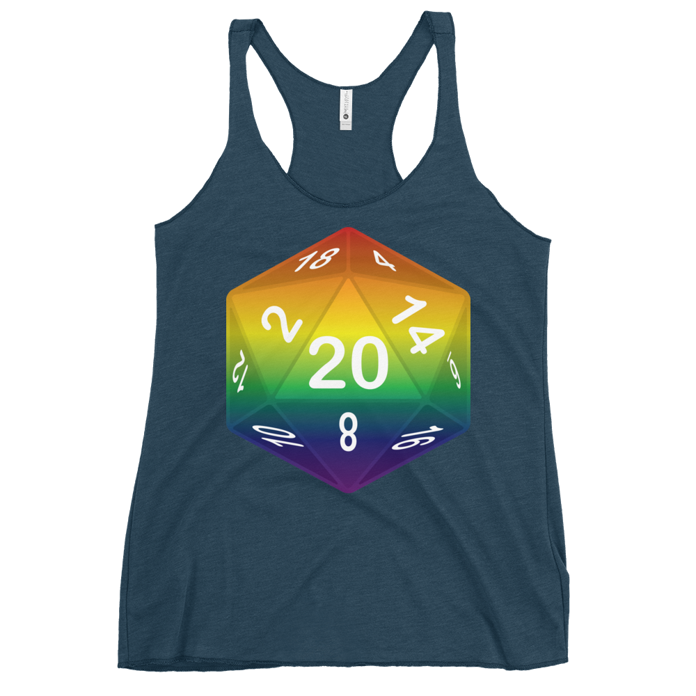 Pride Dice - Rainbow Women's Racerback Tank