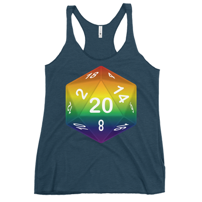 Pride Dice - Rainbow Women's Racerback Tank