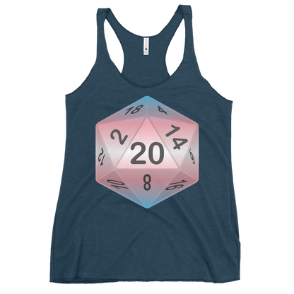 Pride Dice - Transgender Women's Racerback Tank