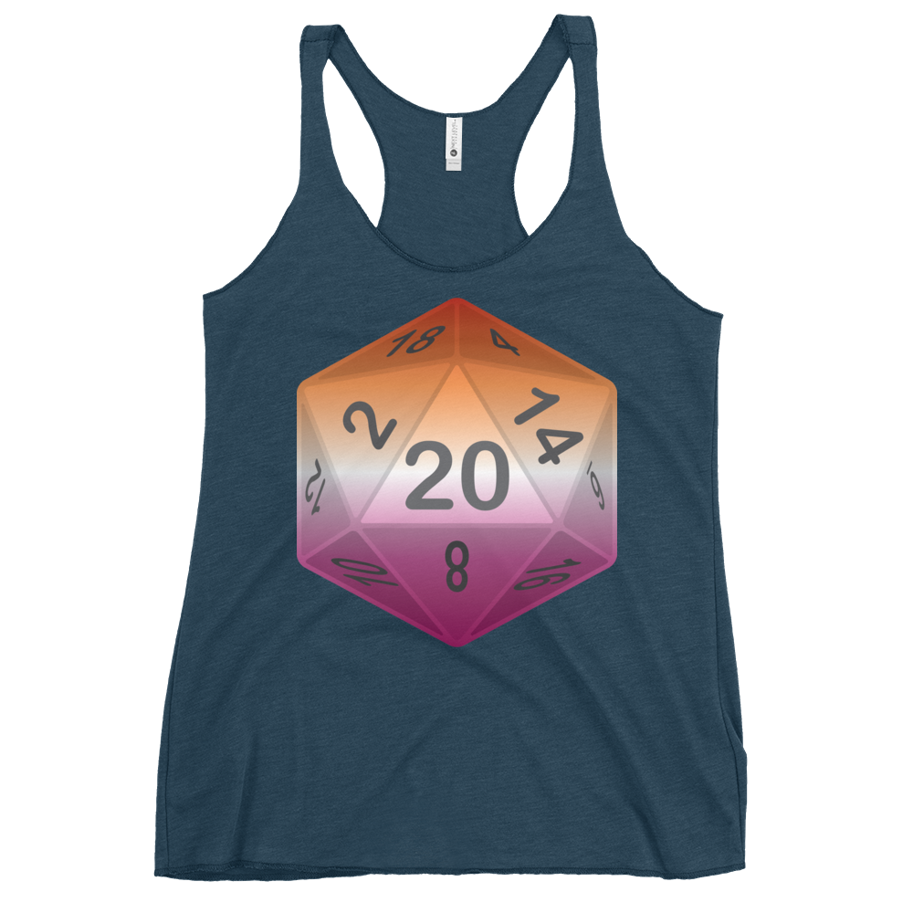 Pride Dice - Lesbian Women's Racerback Tank