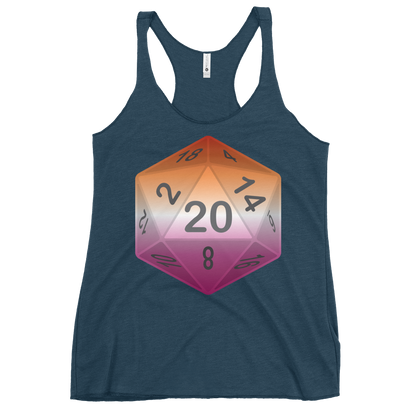 Pride Dice - Lesbian Women's Racerback Tank