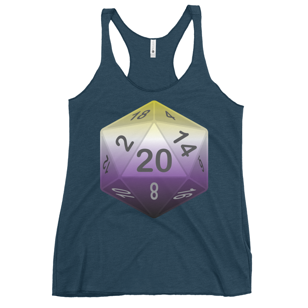 Pride Dice - Non-binary Women's Racerback Tank