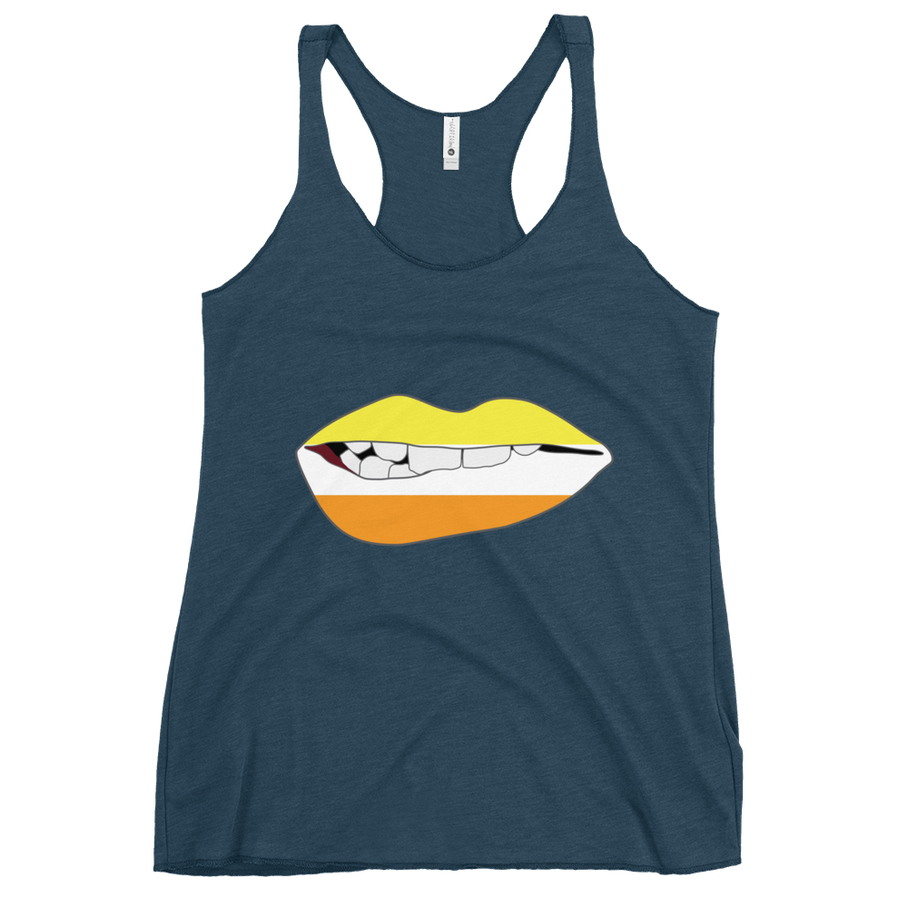 Biting Lips - Maverique Flag Women's Racerback Tank