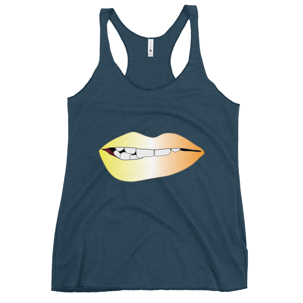 Biting Lips - Maverique Pride - Gradient Women's Racerback Tank