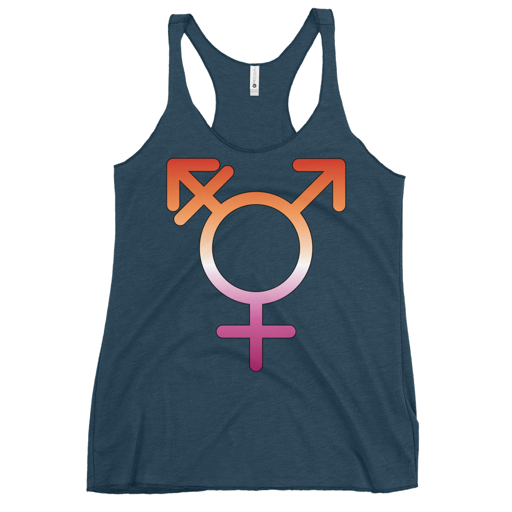 Transgender Symbol - Lesbian Pride Women's Racerback Tank