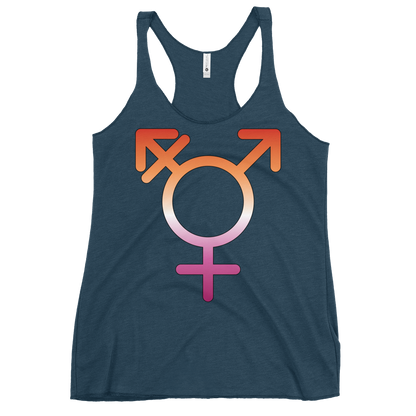 Transgender Symbol - Lesbian Pride Women's Racerback Tank