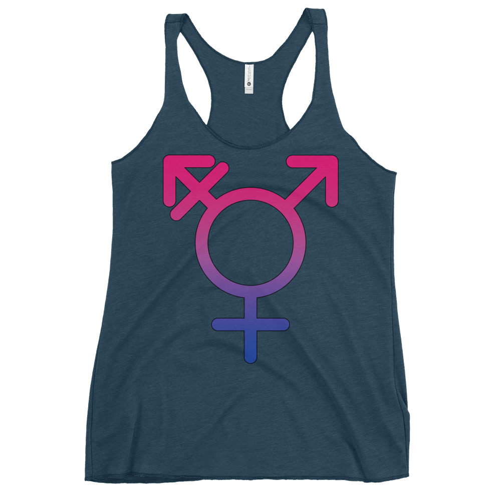 Transgender Symbol - Bisexual Pride Women's Racerback Tank