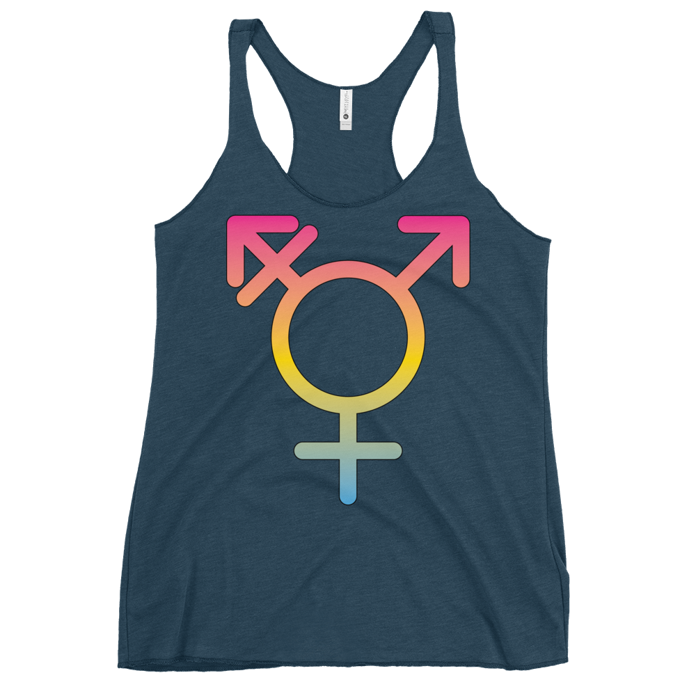 Transgender Symbol - Pansexual Pride Women's Racerback Tank