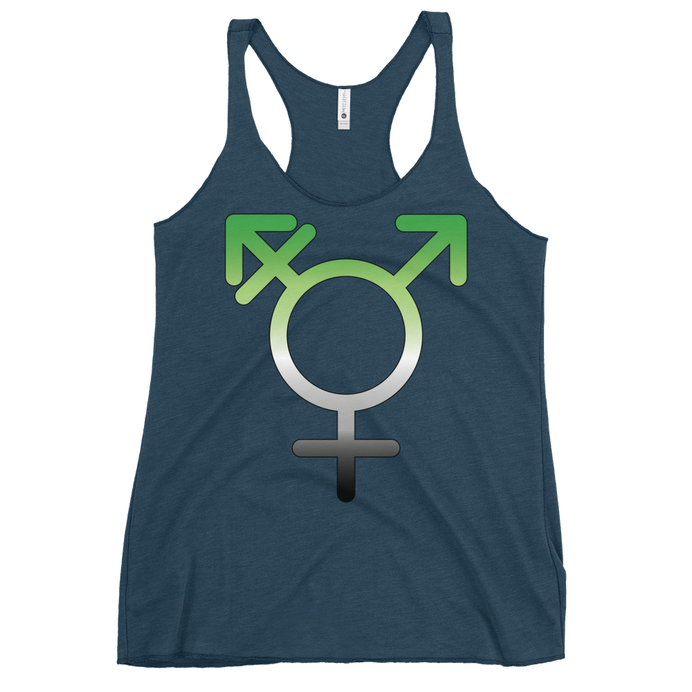 Transgender Symbol - Aromantic Pride Women's Racerback Tank