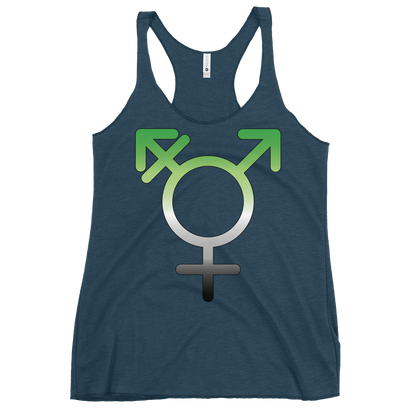 Transgender Symbol - Aromantic Pride Women's Racerback Tank