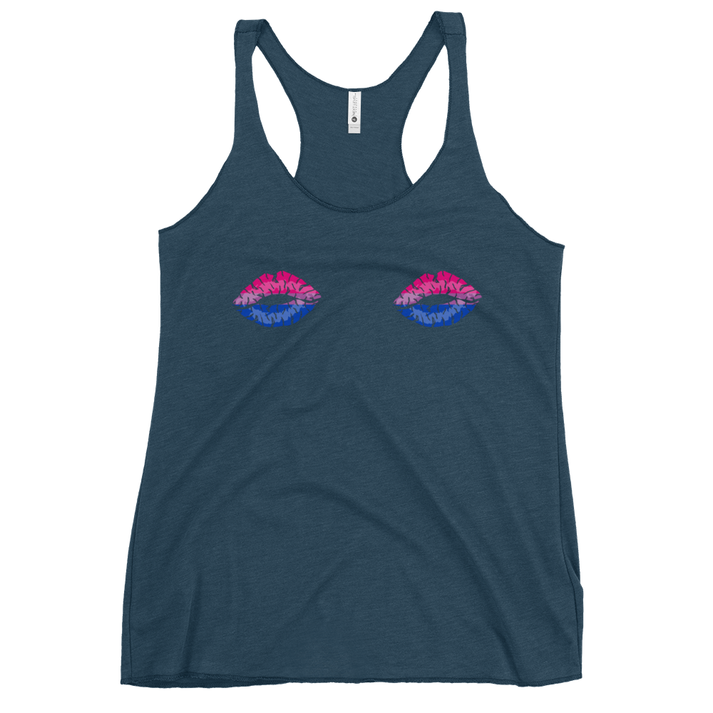 Bi Boob Kisses Women's Racerback Tank