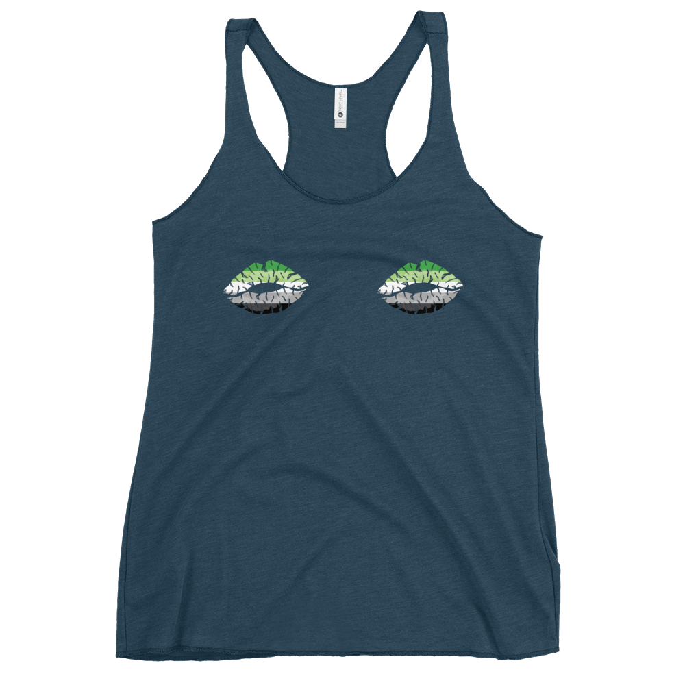 Aro Boob Kisses Women's Racerback Tank