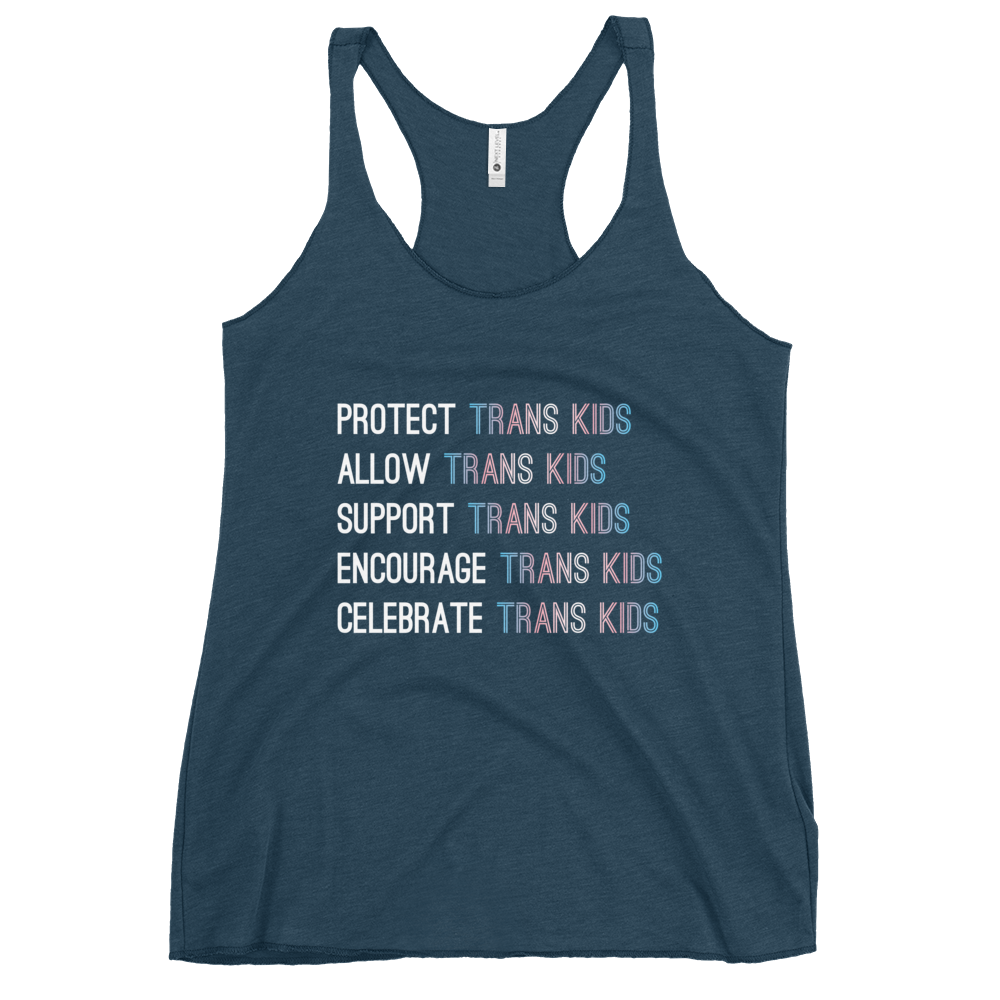 Support Trans Kids Women's Racerback Tank