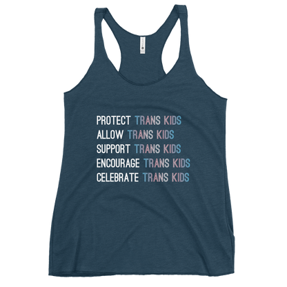 Support Trans Kids Women's Racerback Tank