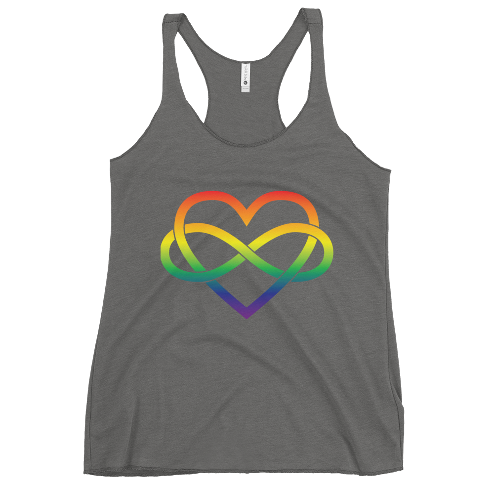 Polyamory Infinity Heart - Rainbow Women's Racerback Tank