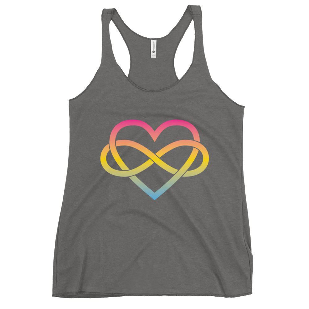 Polyamory Infinity Heart - Pansexual Women's Racerback Tank