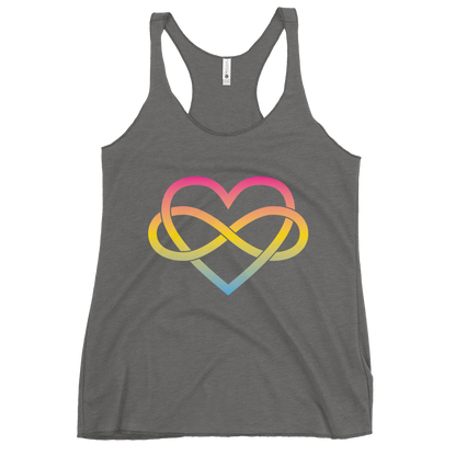 Polyamory Infinity Heart - Pansexual Women's Racerback Tank