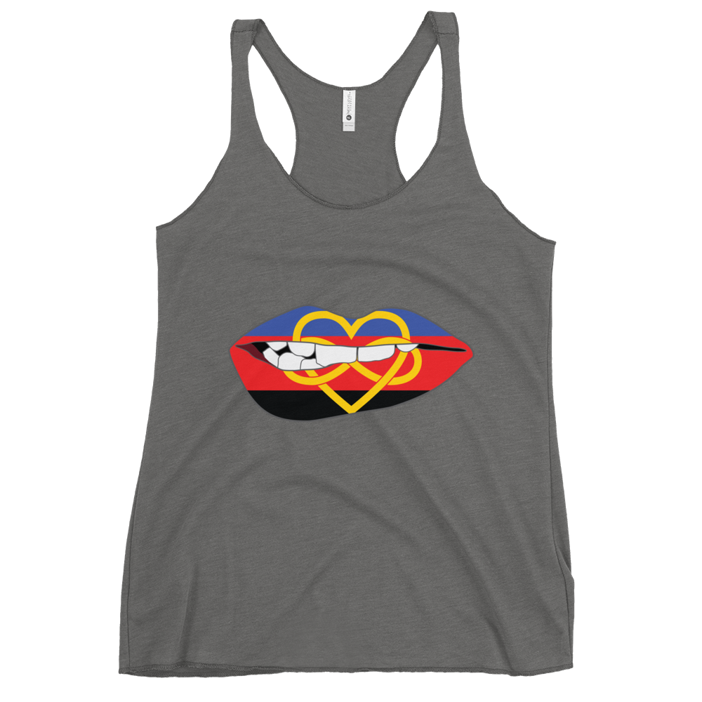 Biting Lips - Polyamory Flag Women's Racerback Tank