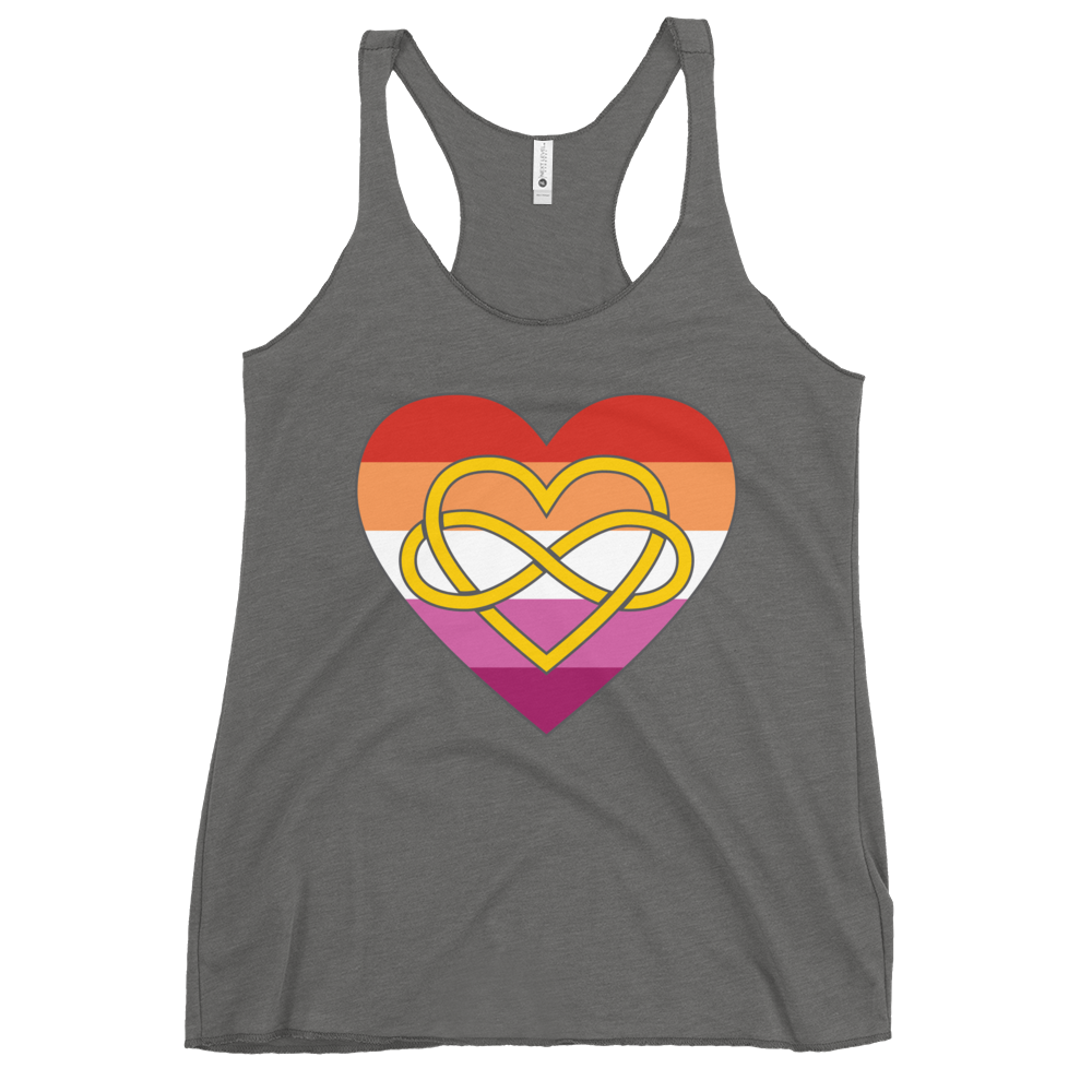 Polyamory Infinity Heart Lesbian Pride Women's Racerback Tank