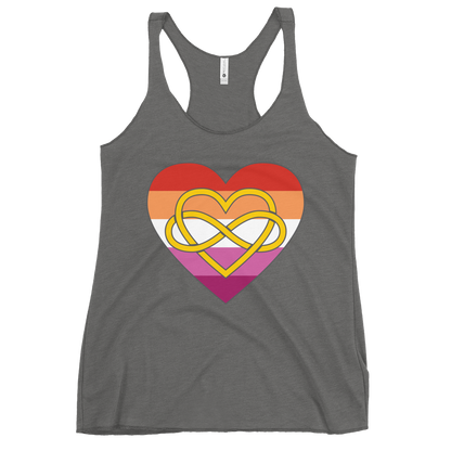 Polyamory Infinity Heart Lesbian Pride Women's Racerback Tank