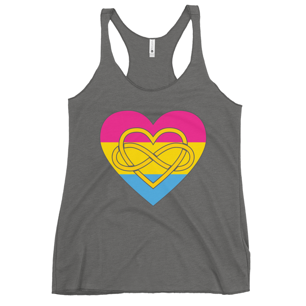 Polyamory Infinity Heart Pansexual Pride Women's Racerback Tank