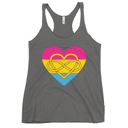 Polyamory Infinity Heart Pansexual Pride Women's Racerback Tank