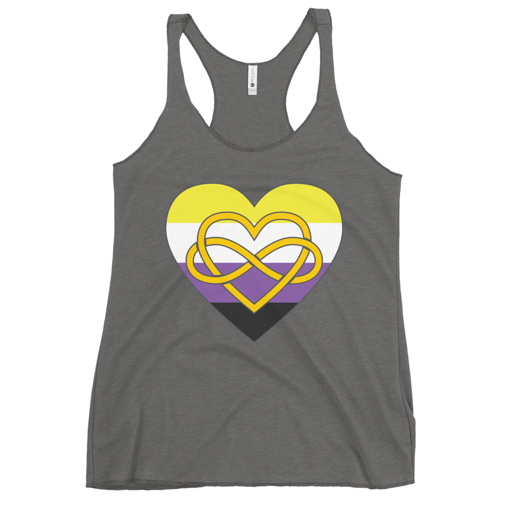 Polyamory Infinity Heart Non-binary Pride Women's Racerback Tank