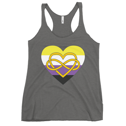 Polyamory Infinity Heart Non-binary Pride Women's Racerback Tank