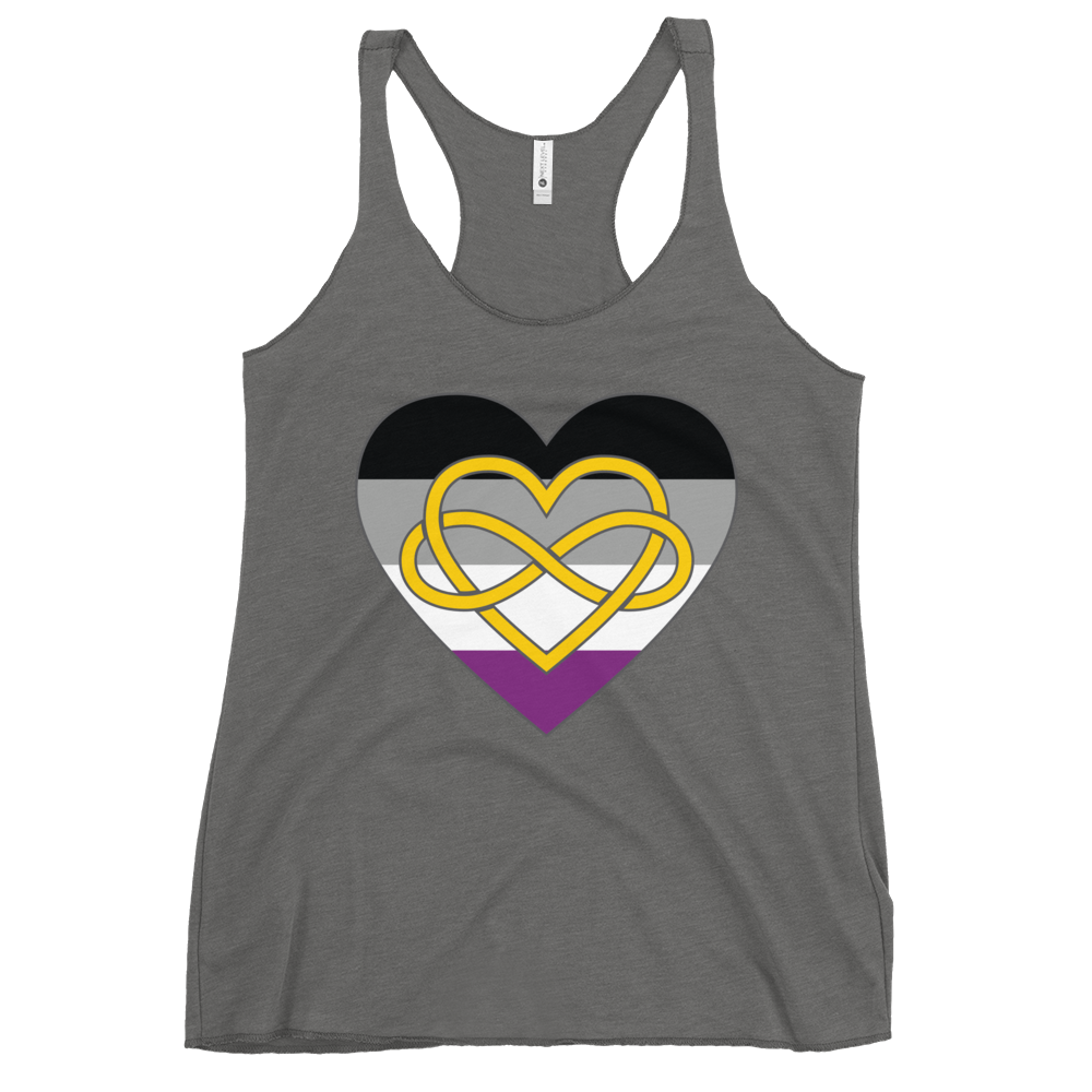 Polyamory Infinity Heart Asexual Pride Women's Racerback Tank