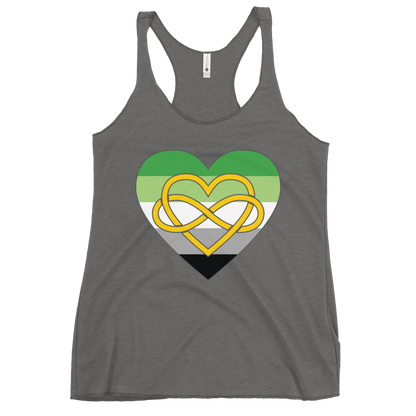 Polyamory Infinity Heart Aromantic Pride Women's Racerback Tank