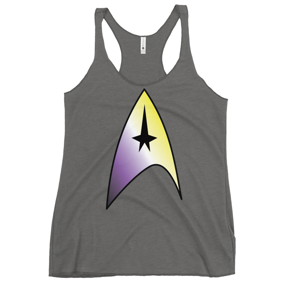 Starfleet Insignia - Non-binary Pride Women's Racerback Tank