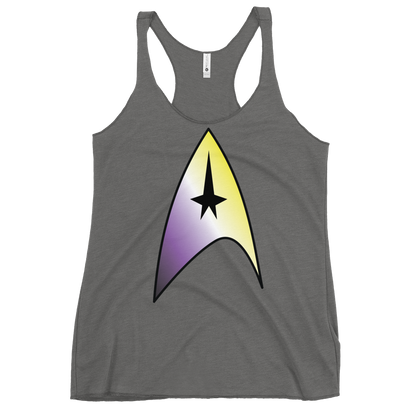 Starfleet Insignia - Non-binary Pride Women's Racerback Tank