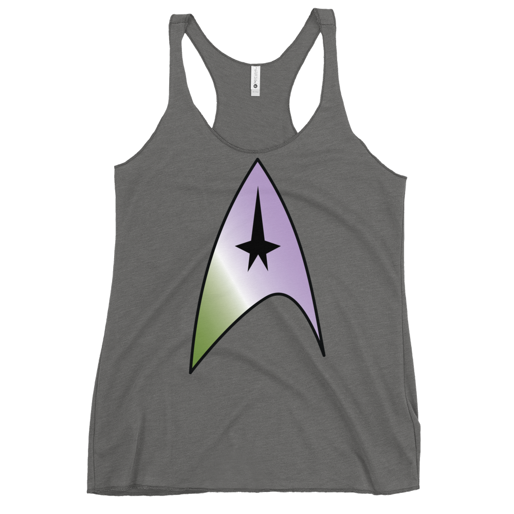 Starfleet Insignia - Genderqueer Pride Women's Racerback Tank