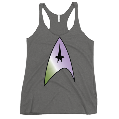 Starfleet Insignia - Genderqueer Pride Women's Racerback Tank