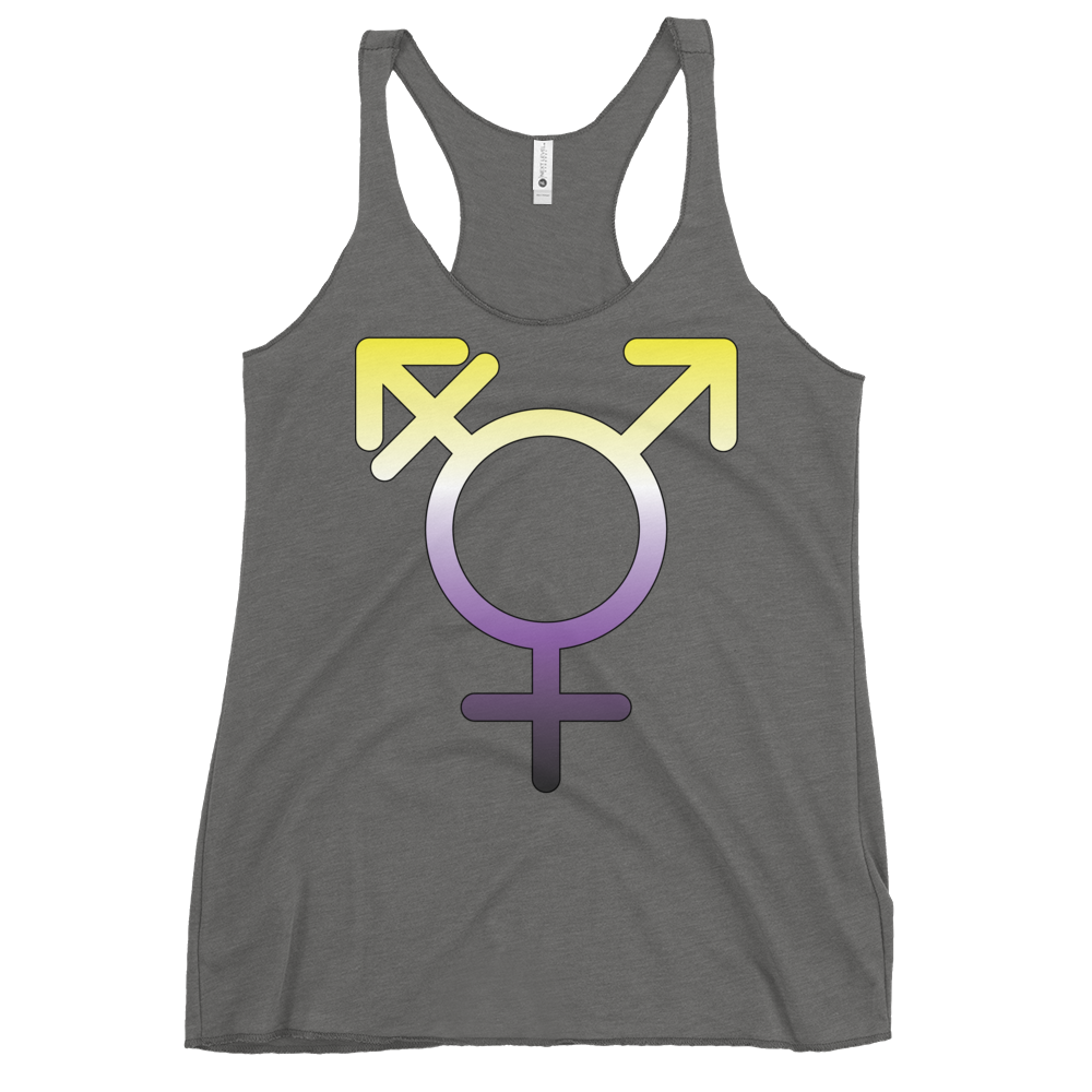 Transgender Symbol - Non-binary Pride Women's Racerback Tank