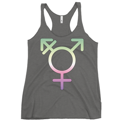 Transgender Symbol - Genderfae Pride Women's Racerback Tank