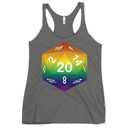 Pride Dice - Rainbow Women's Racerback Tank