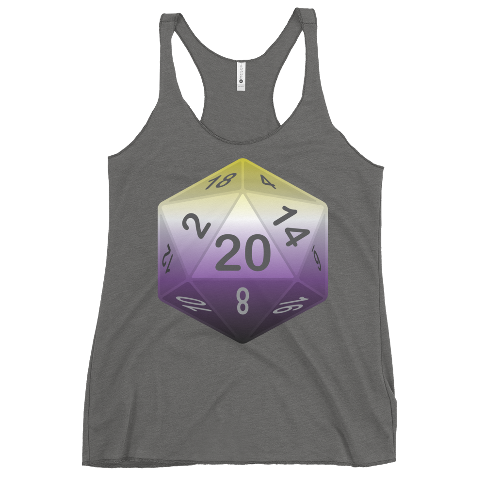 Pride Dice - Non-binary Women's Racerback Tank