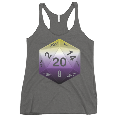 Pride Dice - Non-binary Women's Racerback Tank