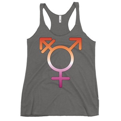 Transgender Symbol - Lesbian Pride Women's Racerback Tank