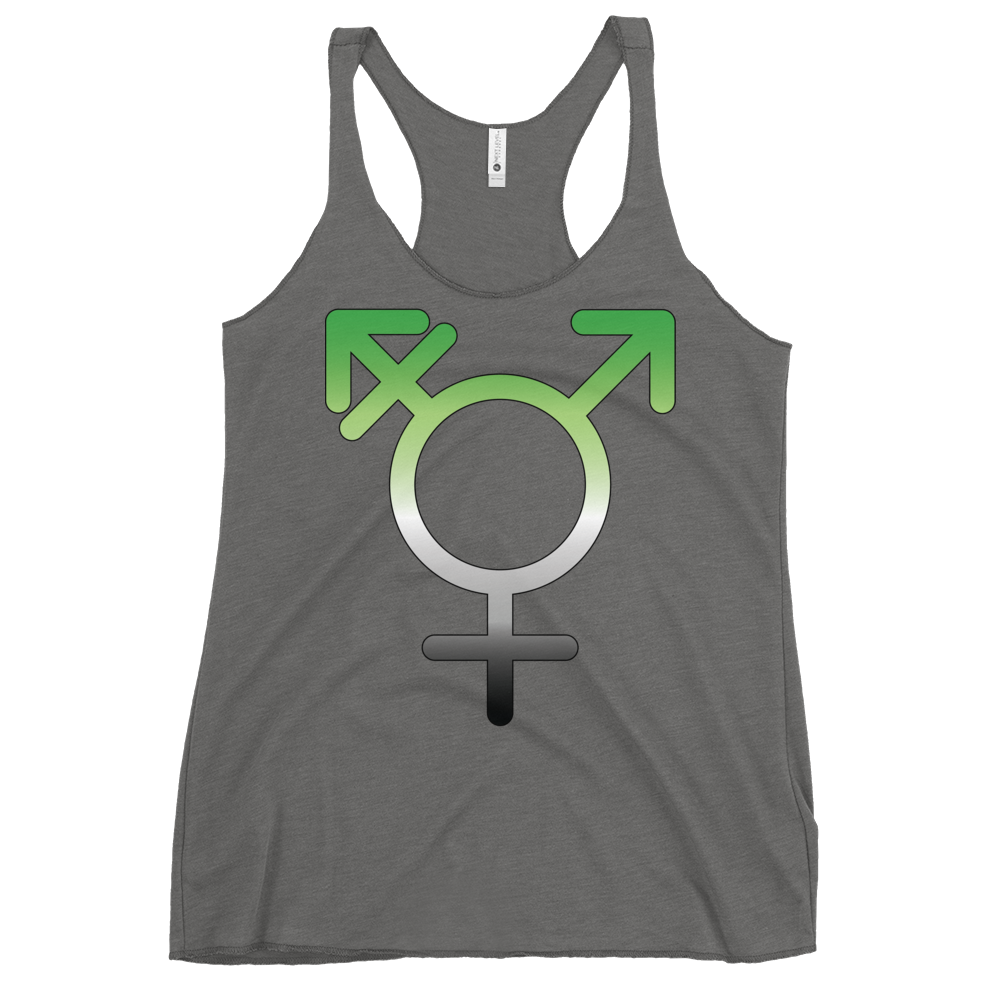 Transgender Symbol - Aromantic Pride Women's Racerback Tank