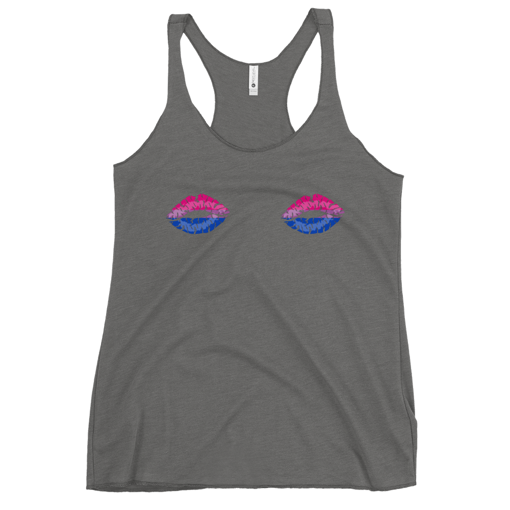 Bi Boob Kisses Women's Racerback Tank