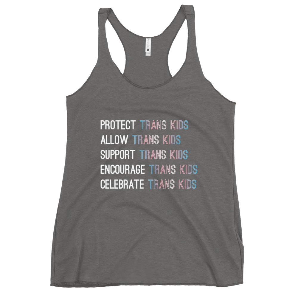 Support Trans Kids Women's Racerback Tank