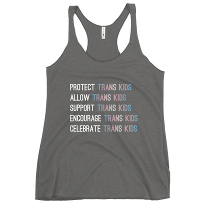 Support Trans Kids Women's Racerback Tank