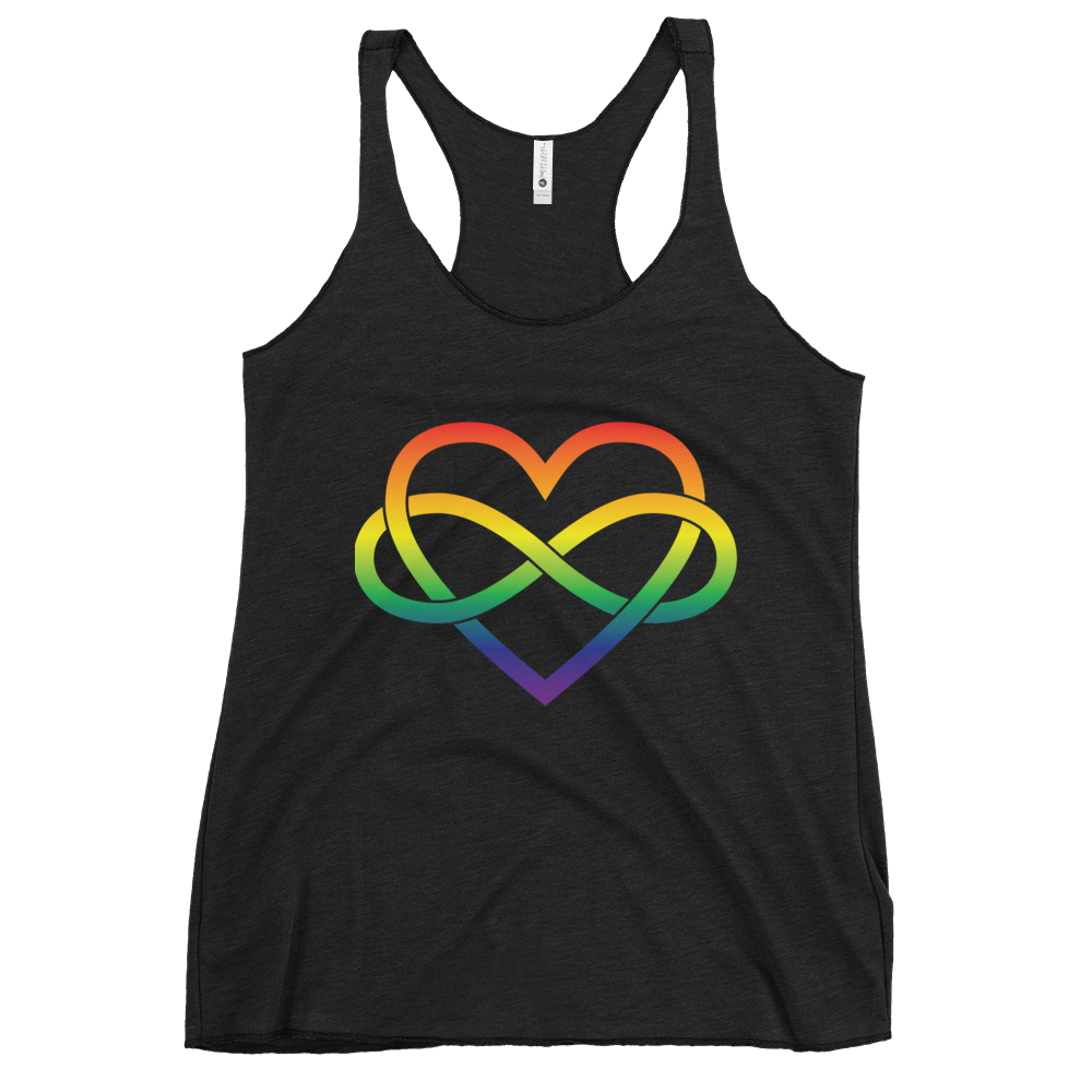 Polyamory Infinity Heart - Rainbow Women's Racerback Tank