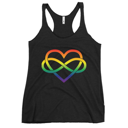 Polyamory Infinity Heart - Rainbow Women's Racerback Tank