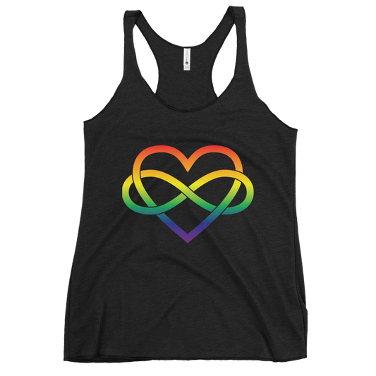 Polyamory Infinity Heart - Rainbow Women's Racerback Tank